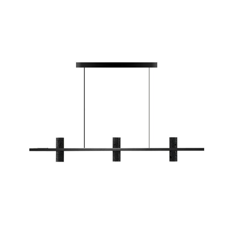 Nernis Pendelleuchte Parallel Schwarz Travertin Minimalistisch Linear