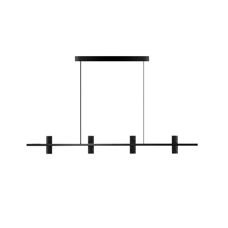 Nernis Pendelleuchte Parallel Schwarz Travertin Minimalistisch Linear