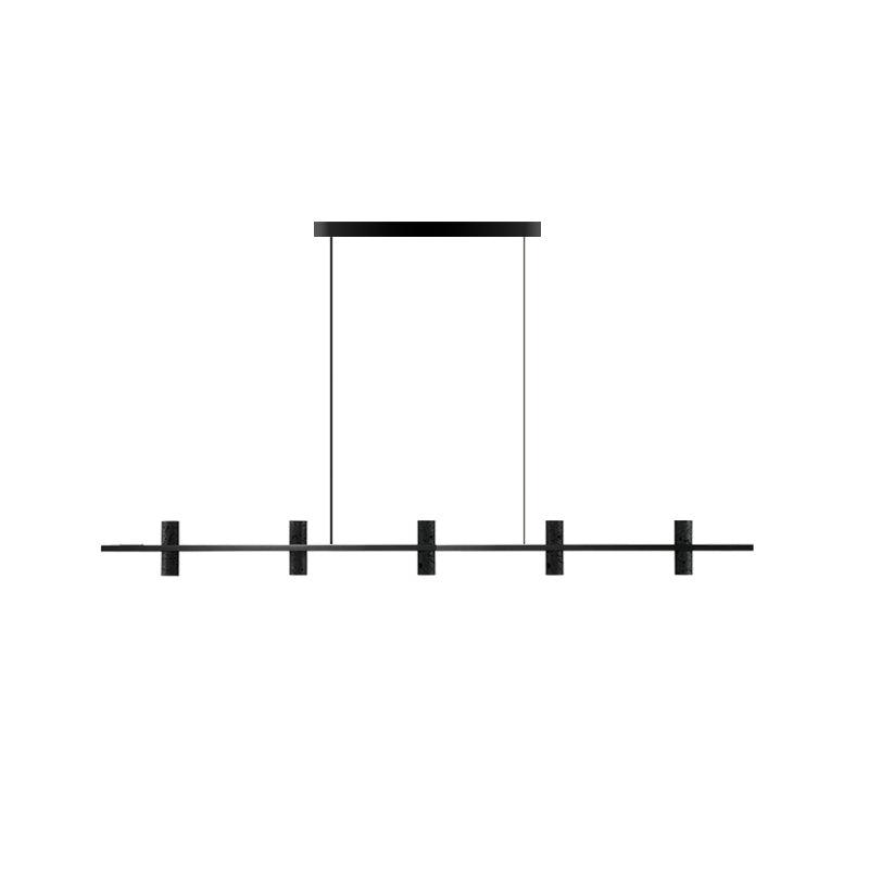 Nernis Pendelleuchte Parallel Schwarz Travertin Minimalistisch Linear