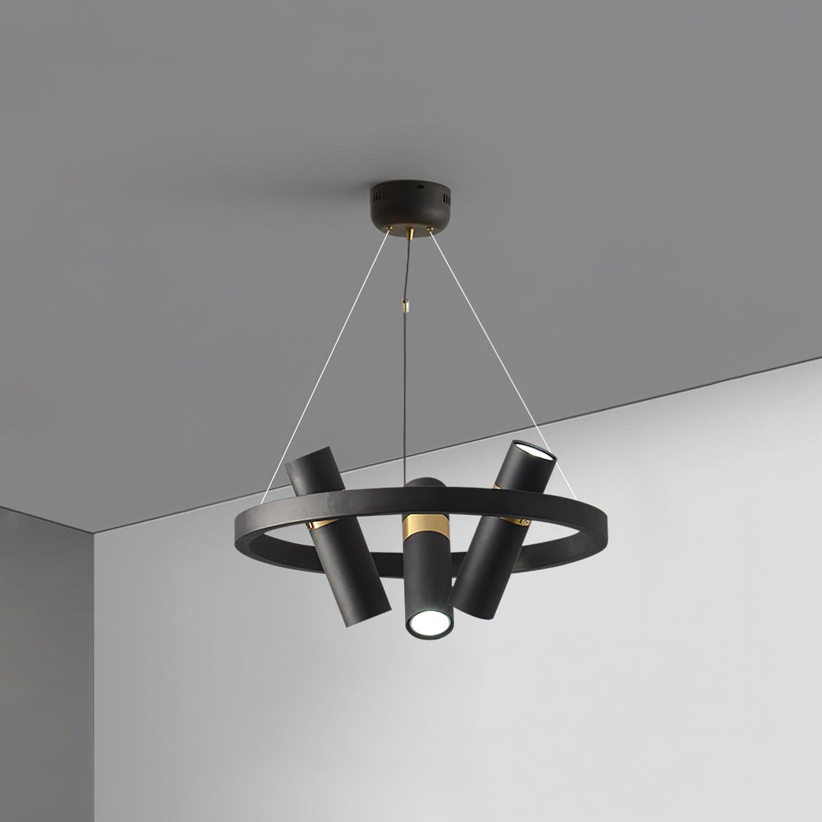 Celenora Kronleuchter aus Acryl im Industrie-Stil