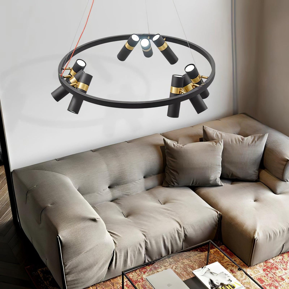 Celenora Kronleuchter aus Acryl im Industrie-Stil