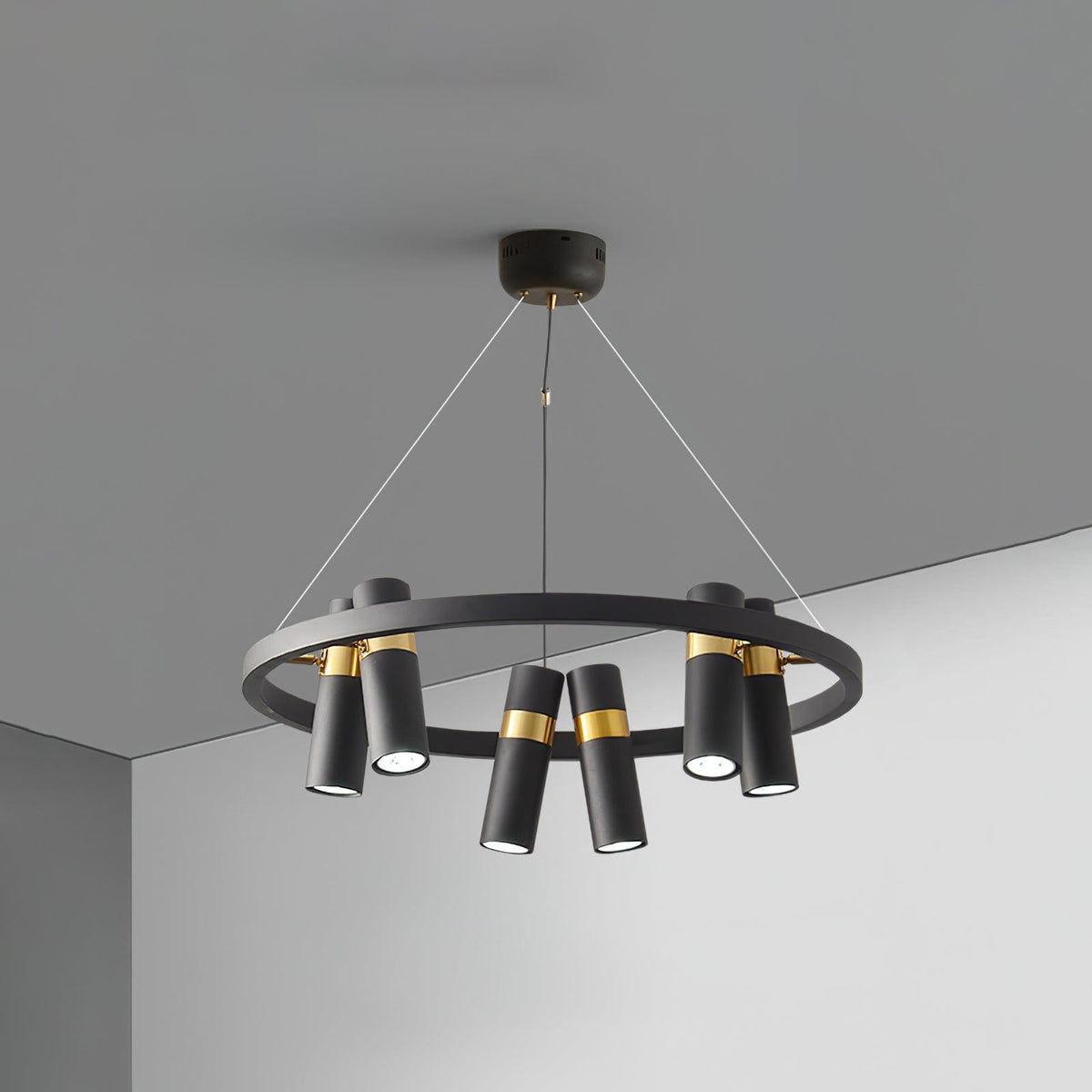 Celenora Kronleuchter aus Acryl im Industrie-Stil