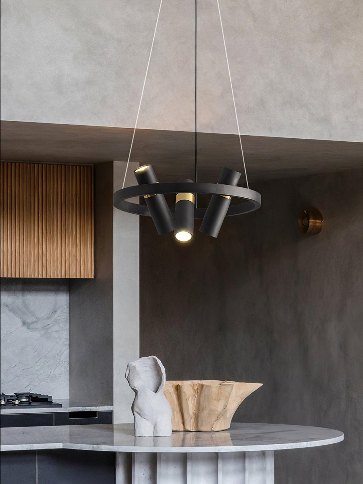 Celenora Kronleuchter aus Acryl im Industrie-Stil