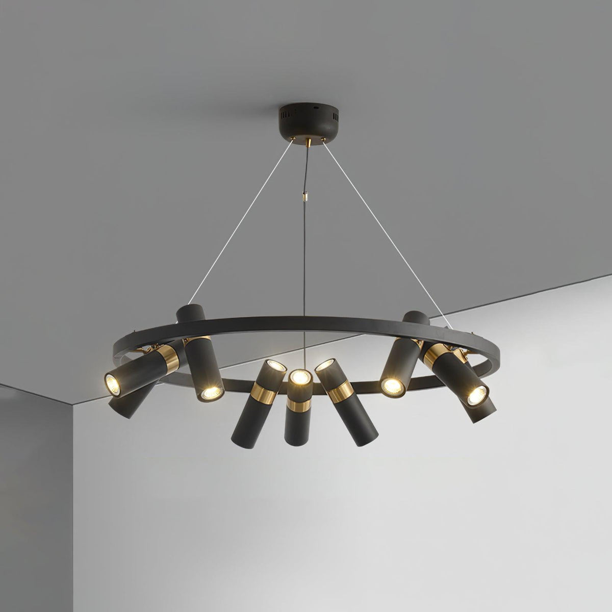 Celenora Kronleuchter aus Acryl im Industrie-Stil