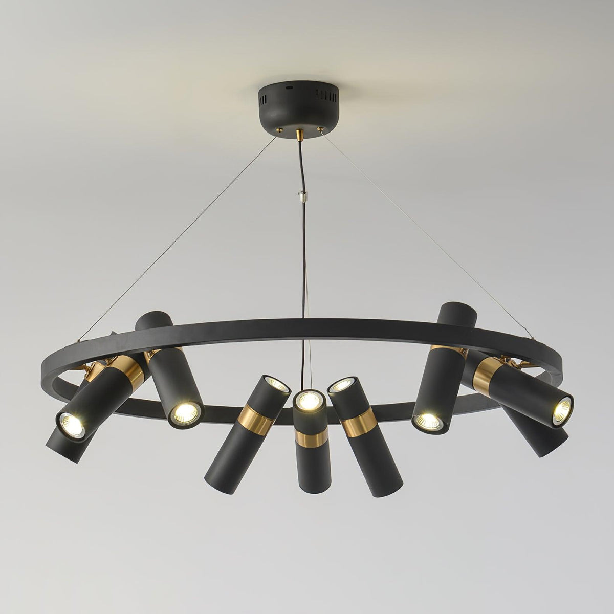 Celenora Kronleuchter aus Acryl im Industrie-Stil