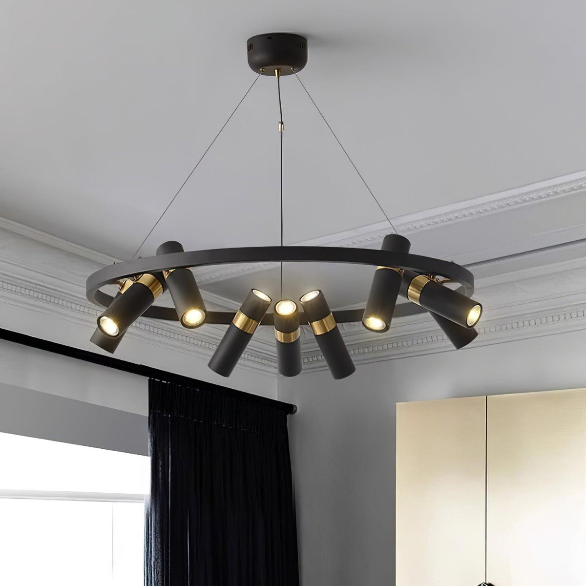 Celenora Kronleuchter aus Acryl im Industrie-Stil
