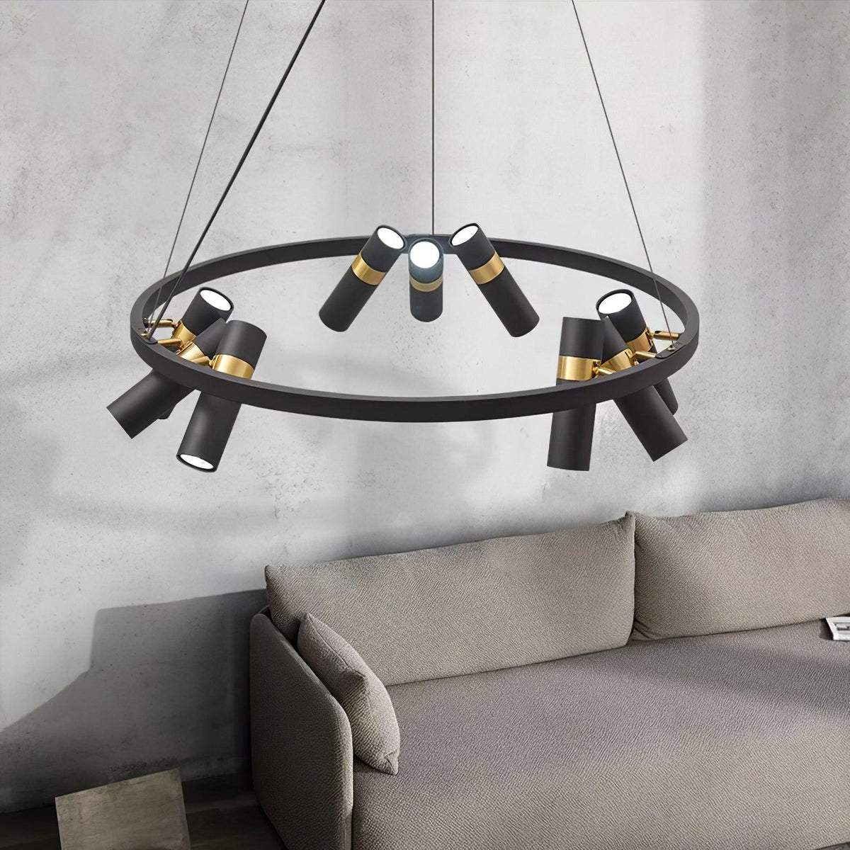 Celenora Kronleuchter aus Acryl im Industrie-Stil