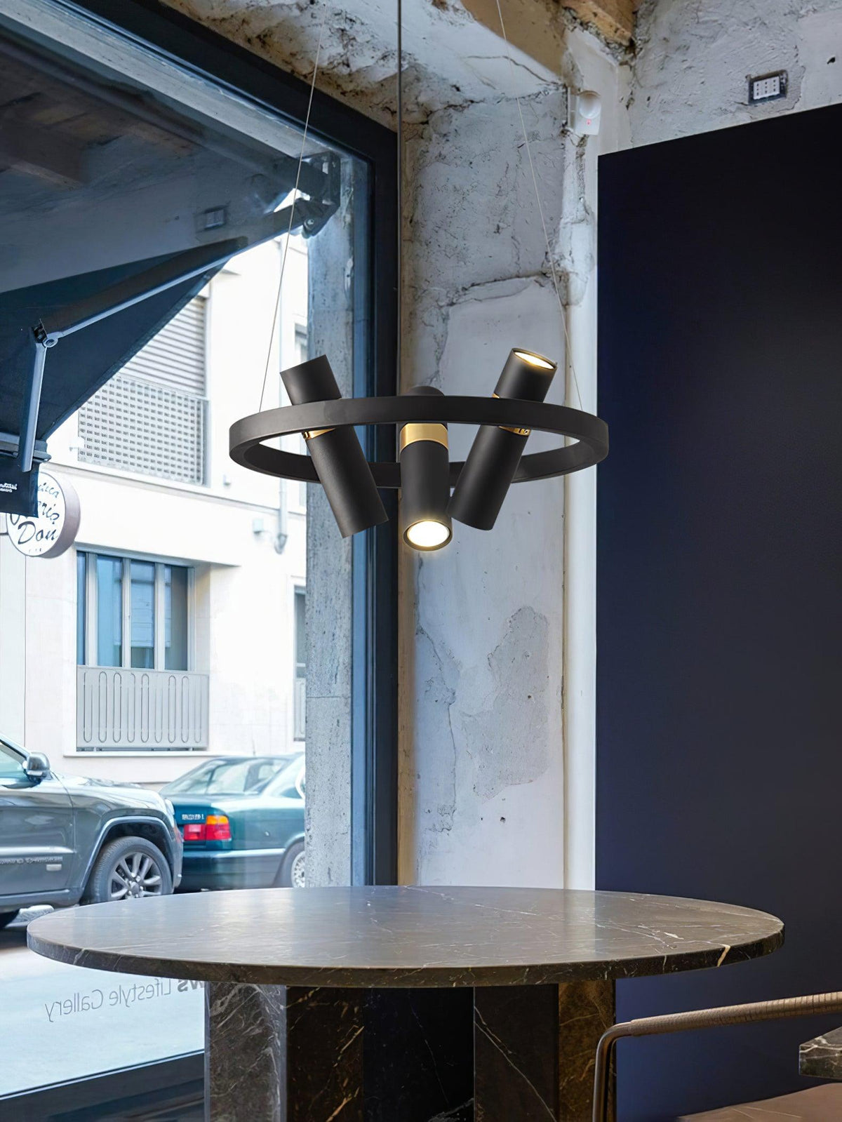 Celenora Kronleuchter aus Acryl im Industrie-Stil