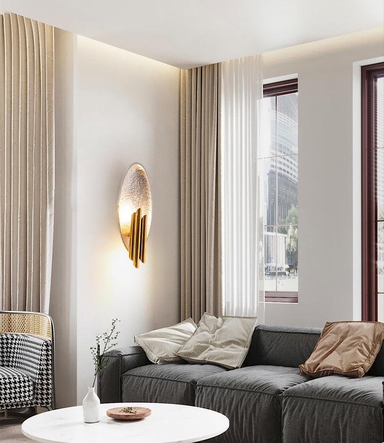 Aurerielle Wandleuchte Gold Schwarz Minimalistisch