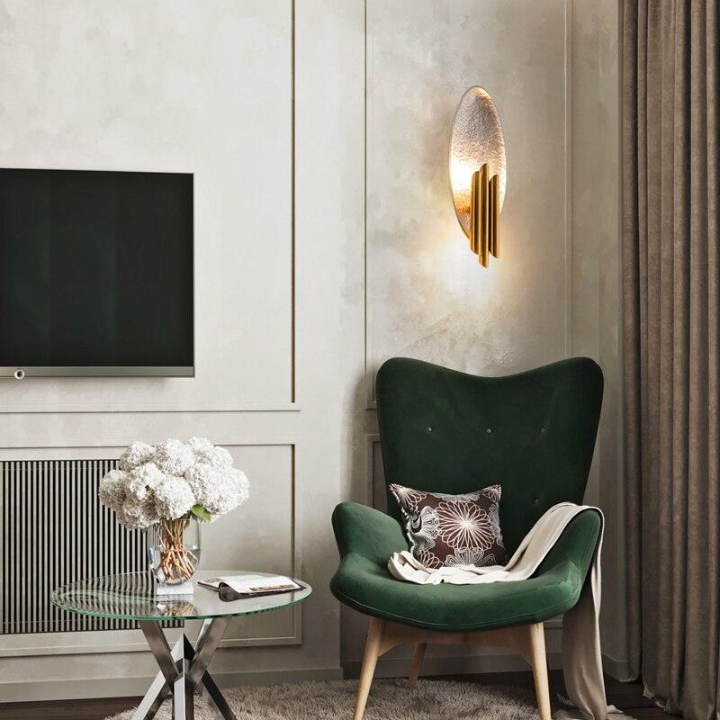 Aurerielle Wandleuchte Gold Schwarz Minimalistisch