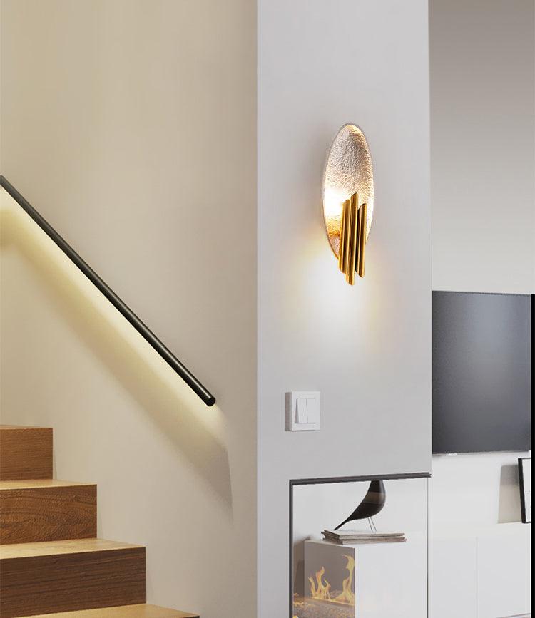 Aurerielle Wandleuchte Gold Schwarz Minimalistisch