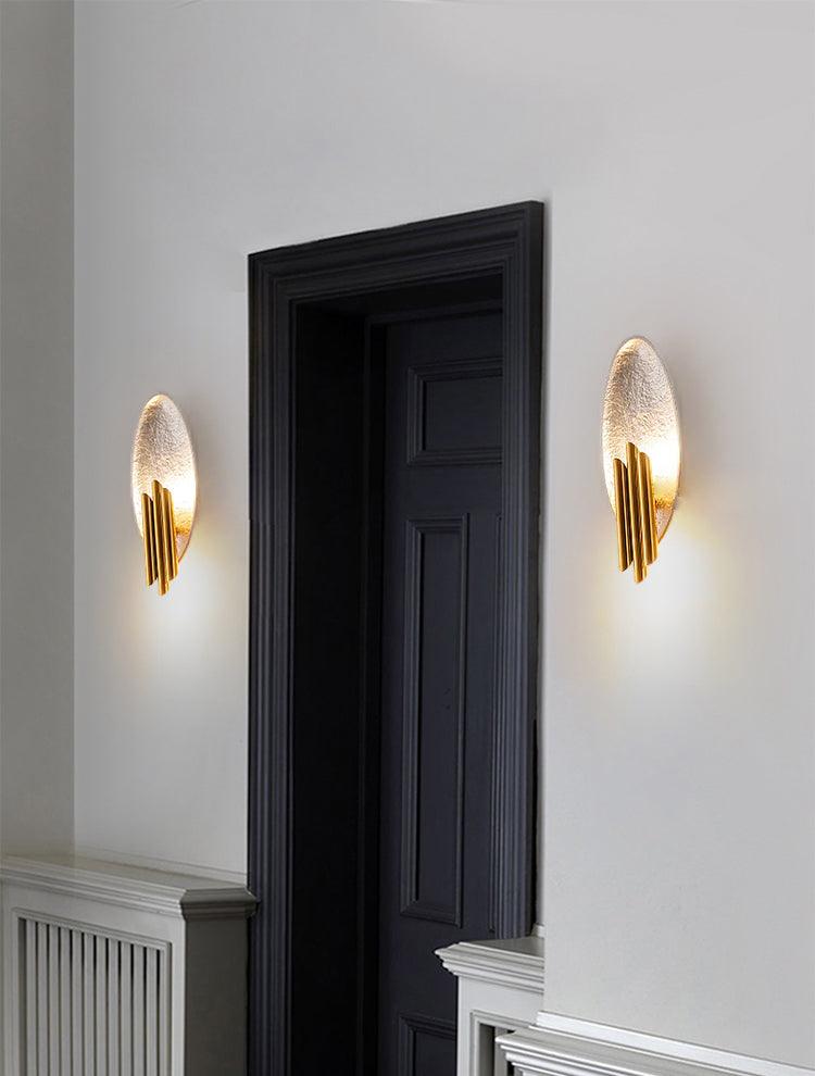 Aurerielle Wandleuchte Gold Schwarz Minimalistisch