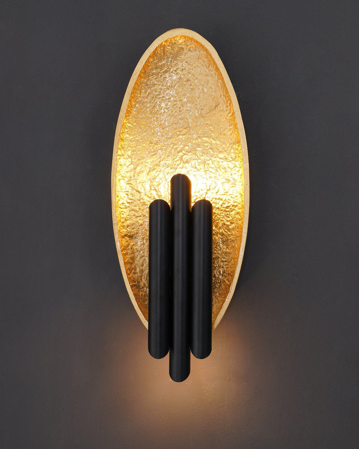 Aurerielle Wandleuchte Gold Schwarz Minimalistisch