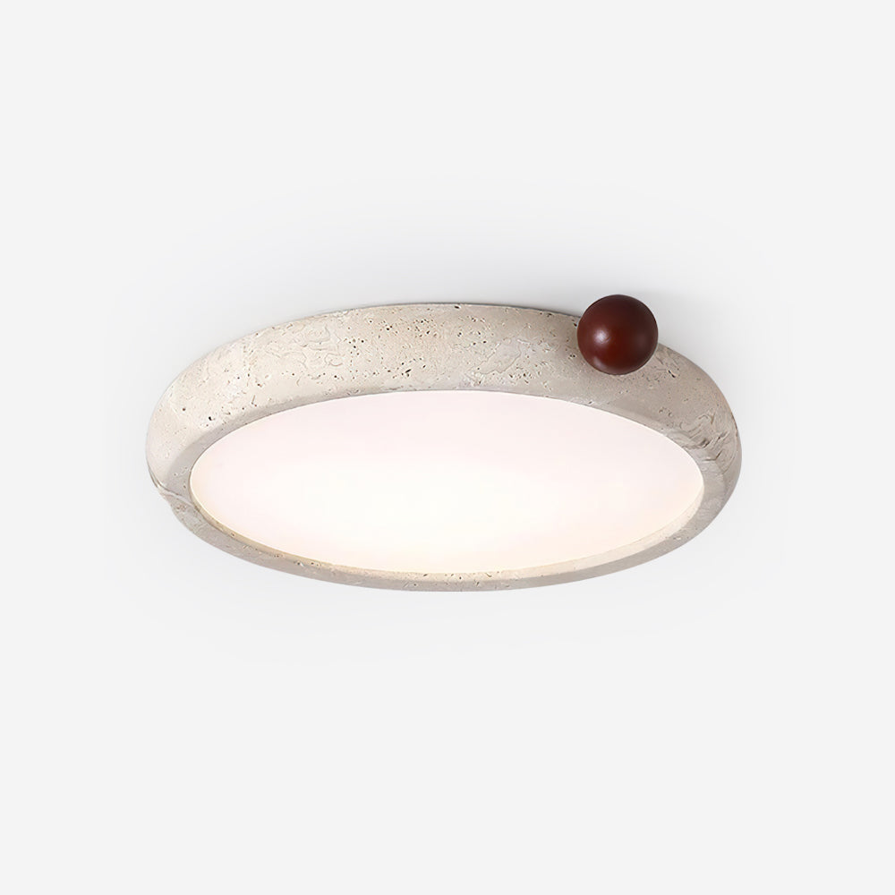 Serelise Cute Travertine runde Deckenleuchte