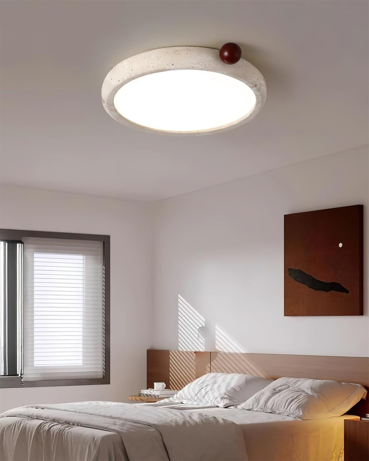 Serelise Cute Travertine runde Deckenleuchte