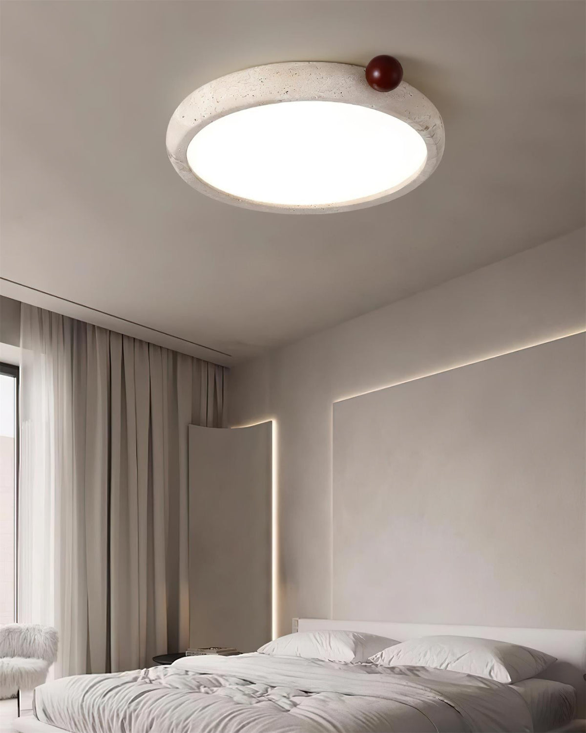 Serelise Cute Travertine runde Deckenleuchte