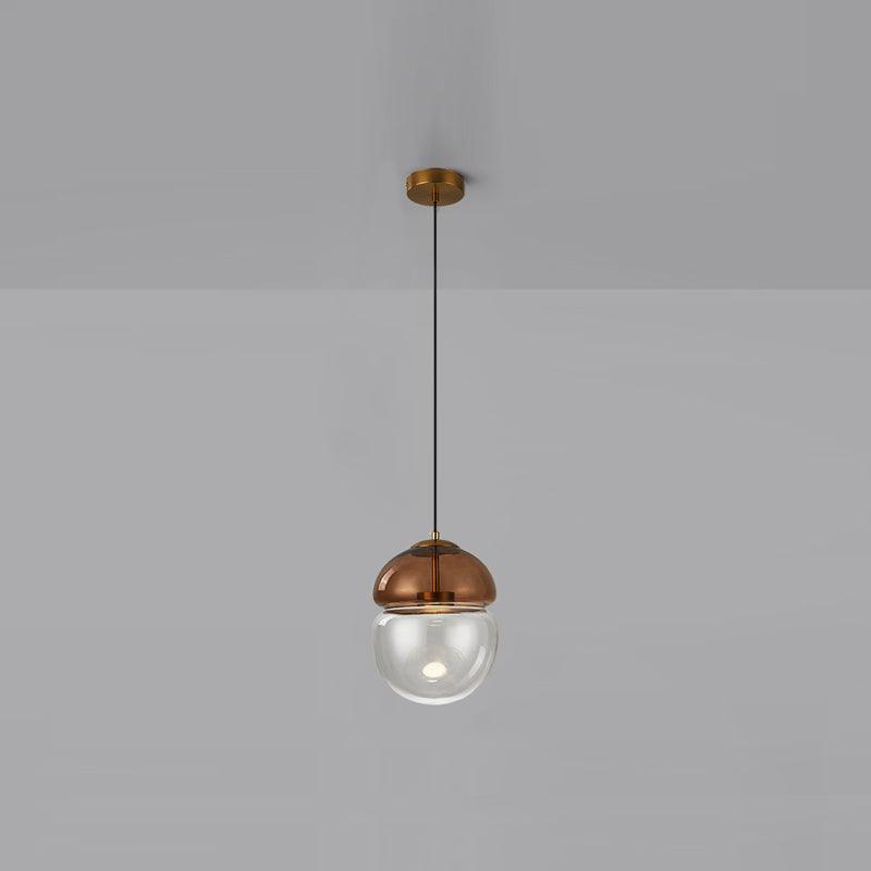Aged Pendelleuchte im modernen minimalistischen Stil mit Kuppel aus Glas