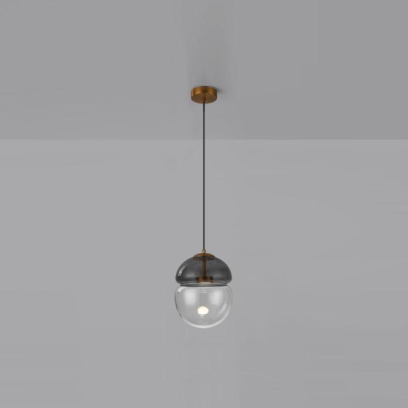 Aged Pendelleuchte im modernen minimalistischen Stil mit Kuppel aus Glas