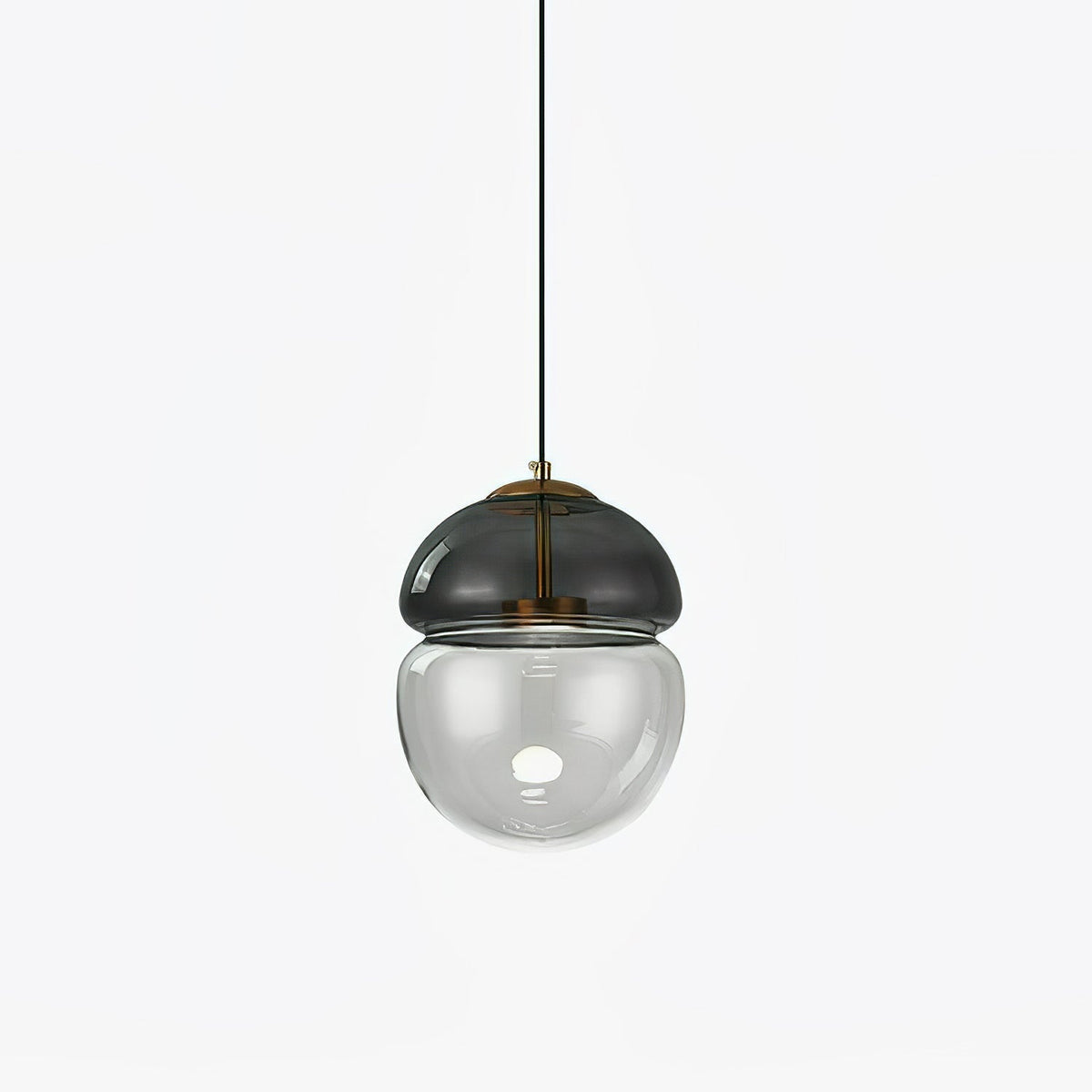 Aged Pendelleuchte im modernen minimalistischen Stil mit Kuppel aus Glas