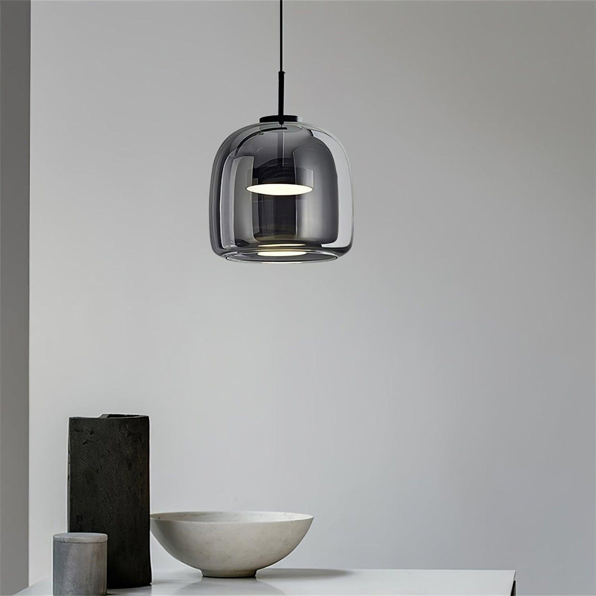 Obsidian Pendelleuchte moderne Glaspendelleuchte