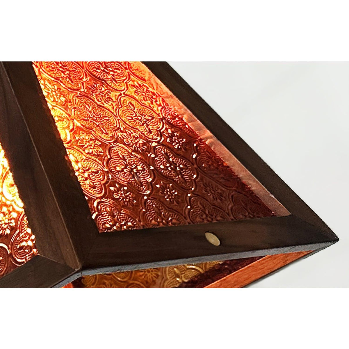 Zilten Elegance Vintage-Glas-Holz-Pendelleuchte