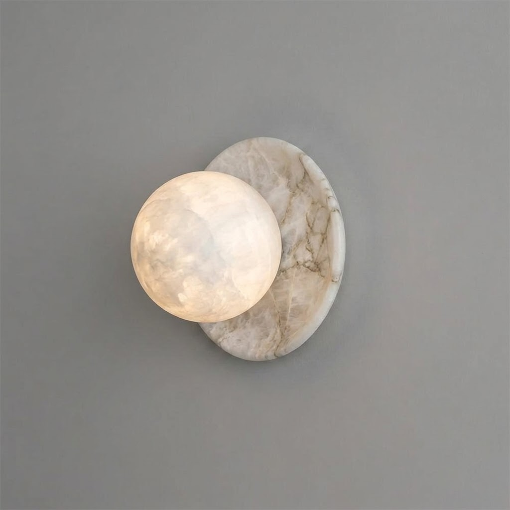 Niveeria Kugel Alabaster Wandleuchte