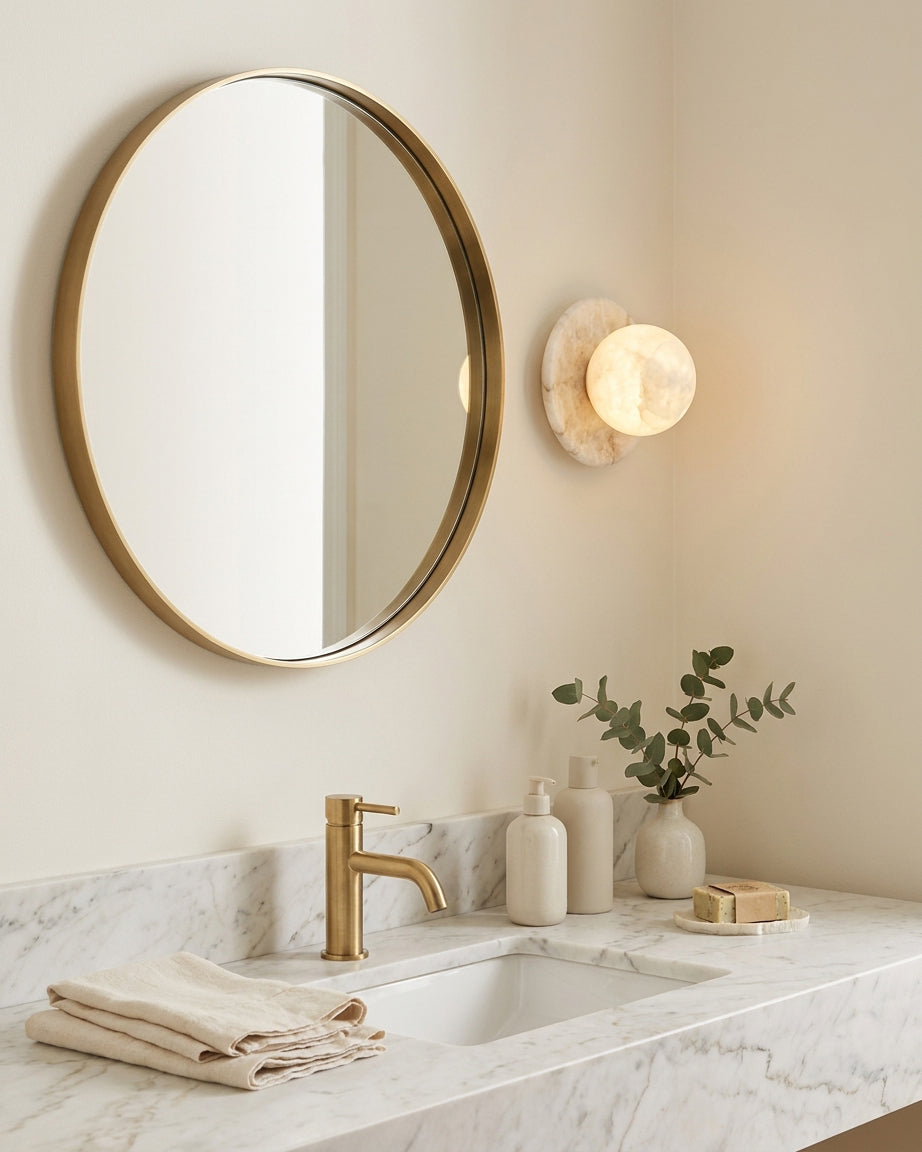 Niveeria Kugel Alabaster Wandleuchte
