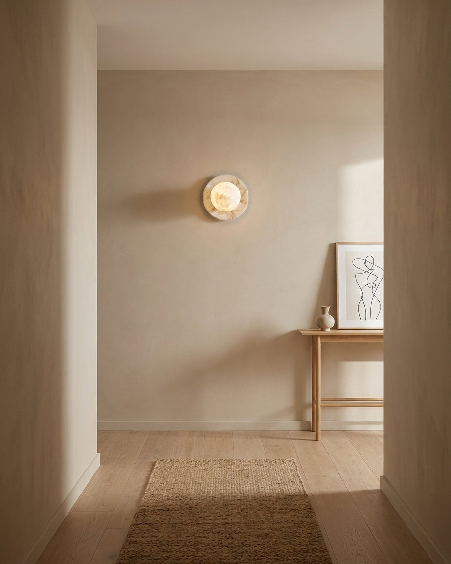 Niveeria Kugel Alabaster Wandleuchte