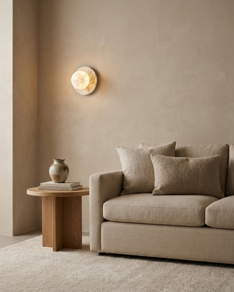 Niveeria Kugel Alabaster Wandleuchte