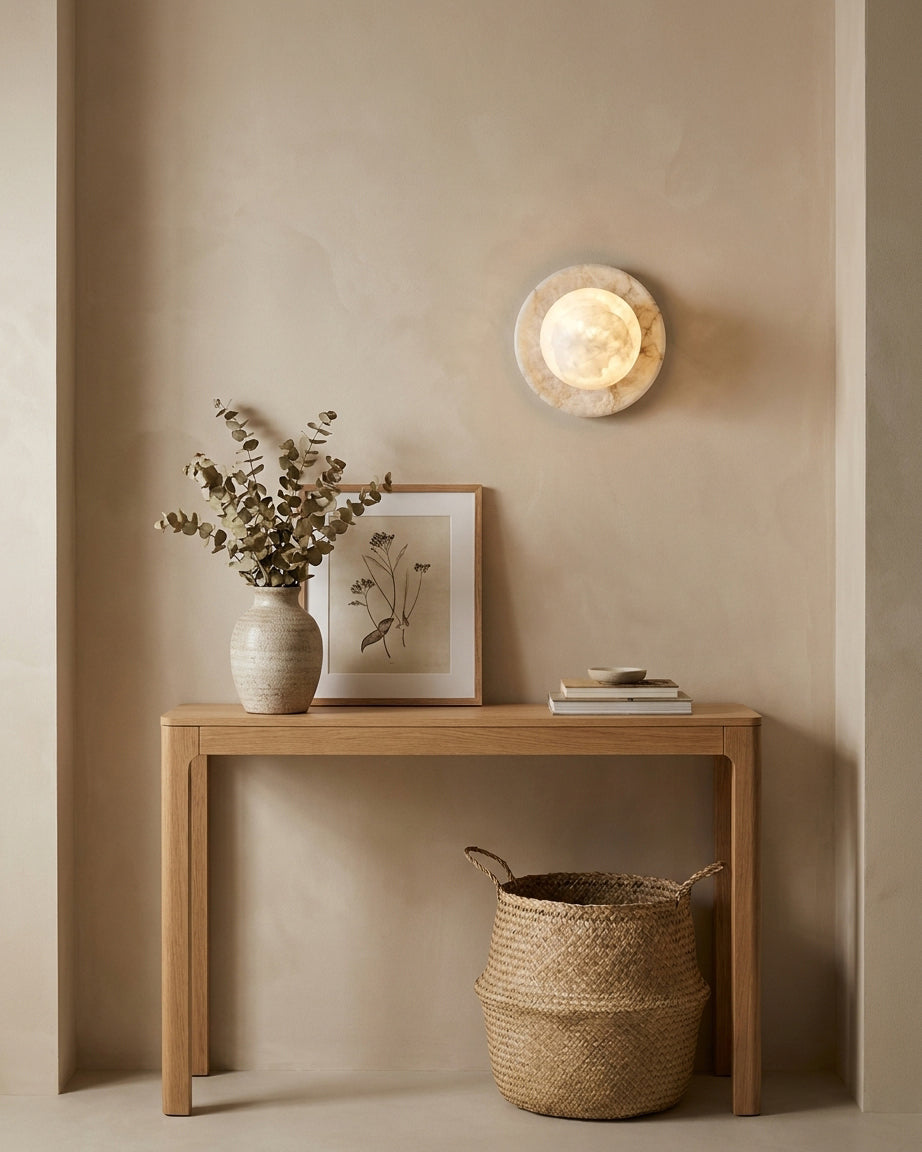 Niveeria Kugel Alabaster Wandleuchte