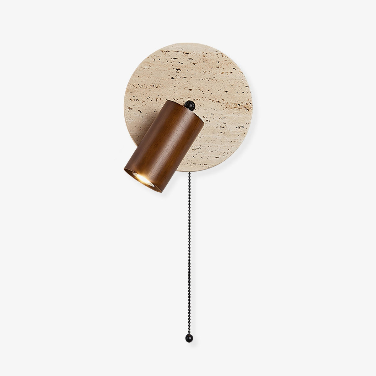 Romino Disc Swing Travertine Wandleuchte