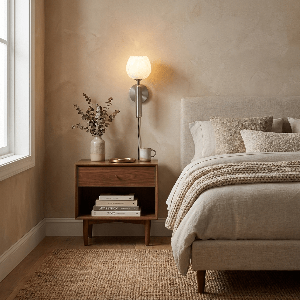 Ysoline Alabaster Wandleuchte mit Stecker