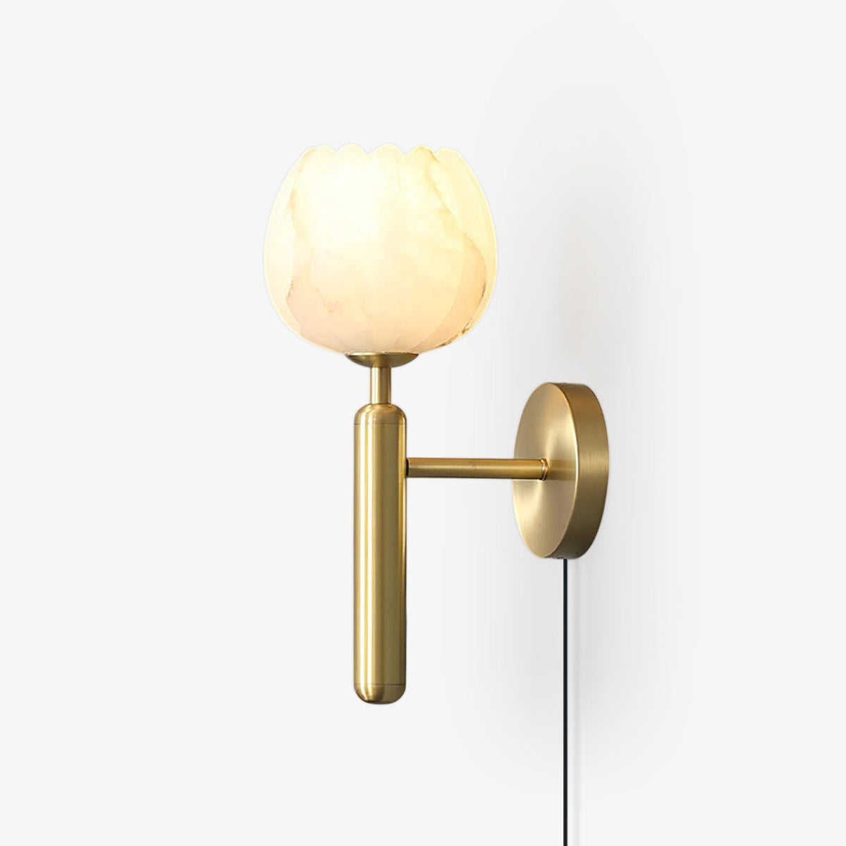 Ysoline Alabaster Wandleuchte mit Stecker