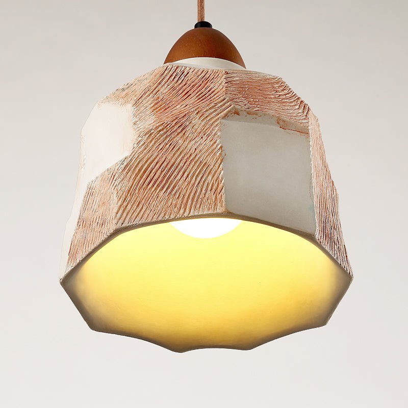 Caldreux Pendelleuchte aus Microcement mit texturiertem Lampenschirm