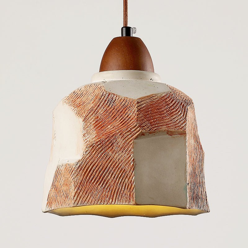 Caldreux Pendelleuchte aus Microcement mit texturiertem Lampenschirm