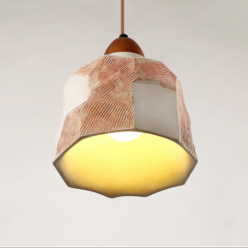 Caldreux Pendelleuchte aus Microcement mit texturiertem Lampenschirm