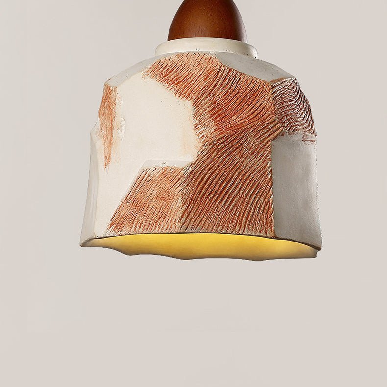 Caldreux Pendelleuchte aus Microcement mit texturiertem Lampenschirm