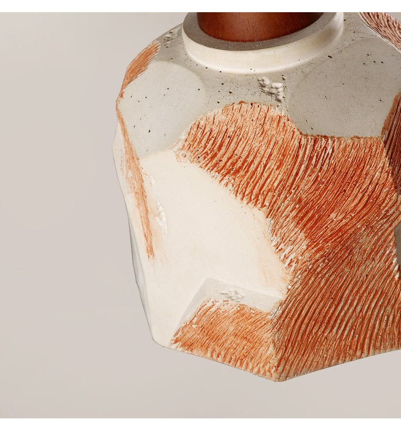 Caldreux Pendelleuchte aus Microcement mit texturiertem Lampenschirm