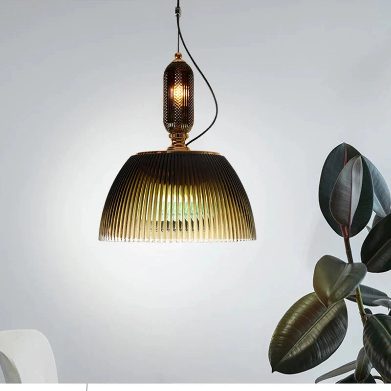 Silva Retro LED Pendelleuchte Metall/Glas Schlafz/Wohnzimmer