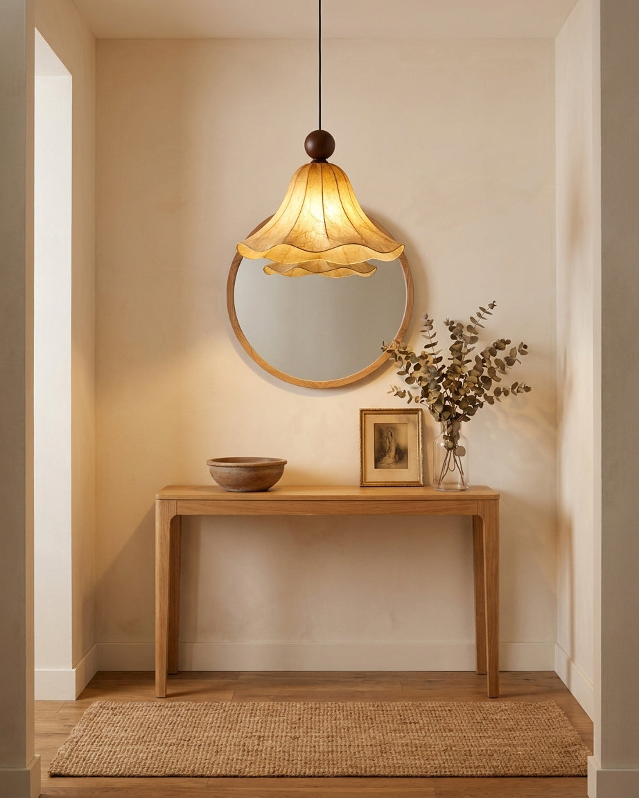 Teriaenne Pendelleuchte Beige Reispapier