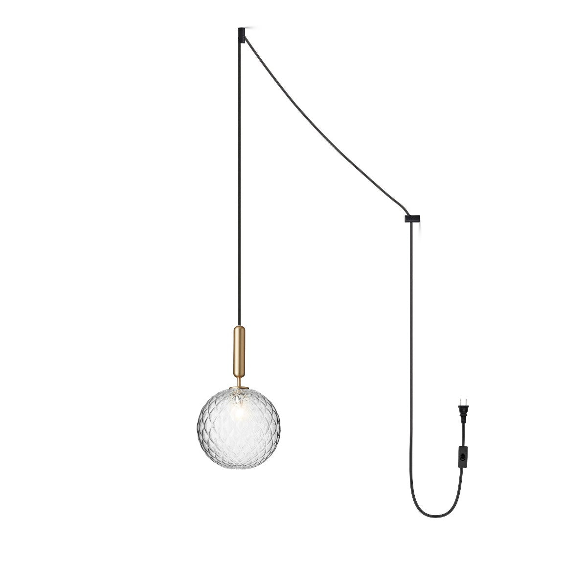 Teloza Pendelleuchte aus Messing im Industrie-Stil