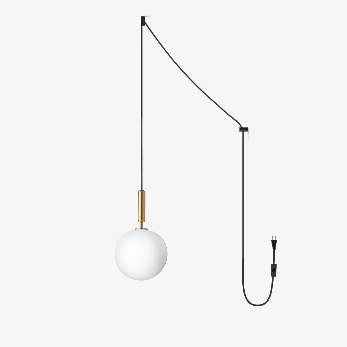 Azorila zeitgenössische minimalistische Messing-Glas-Pendelleuchte