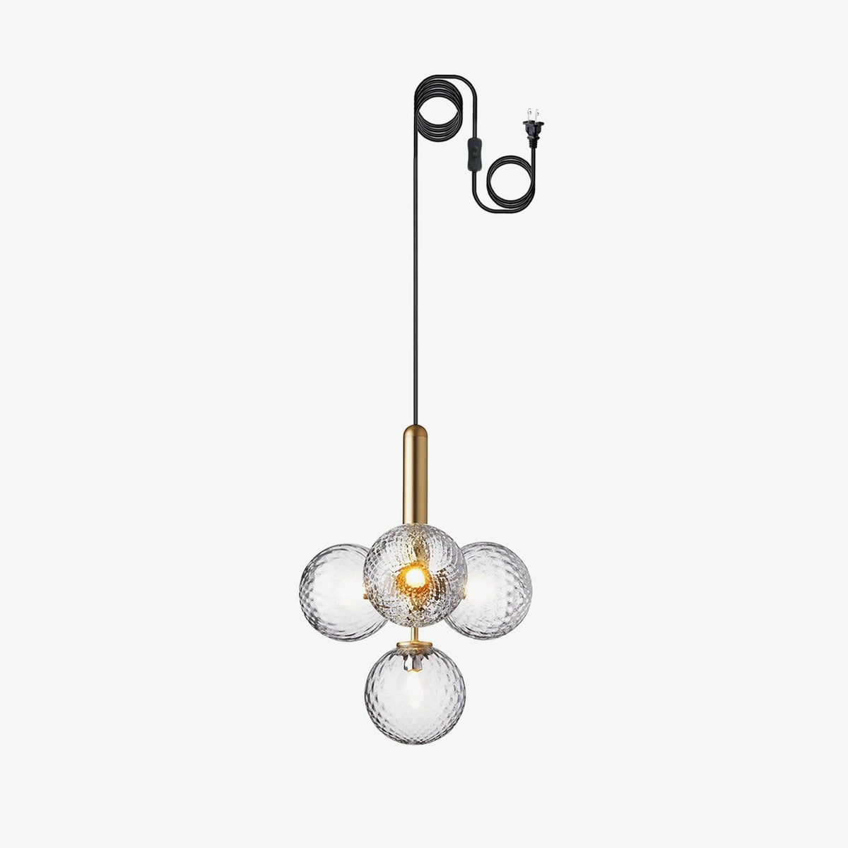 Teloza Pendelleuchte aus Messing im Industrie-Stil