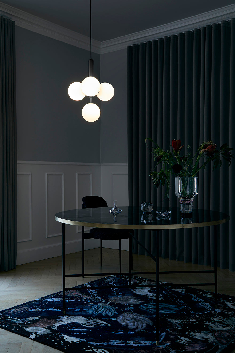 Aurelion Messing-Industrielle Pendelleuchte