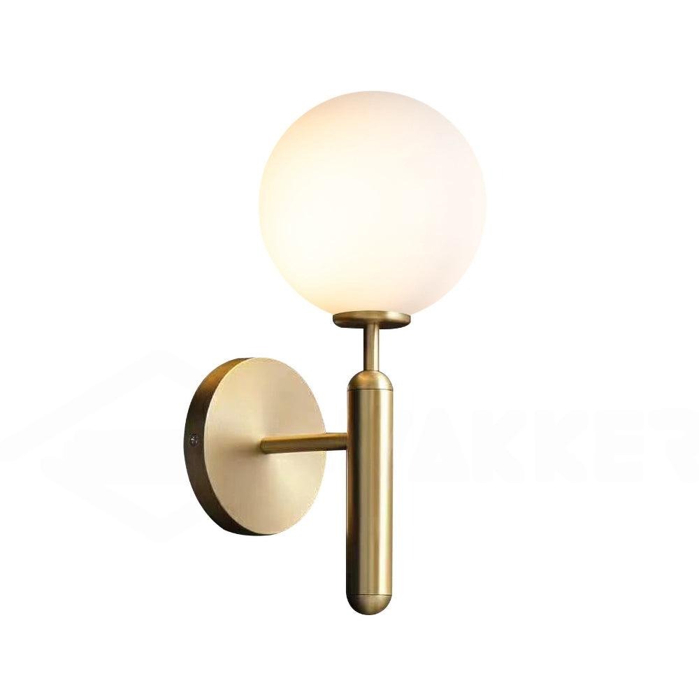Kynlo Wandleuchte Mit Stecker Transparent Optisches Glas Kugel Nordisch Minimalistisch für Schlafzimmer