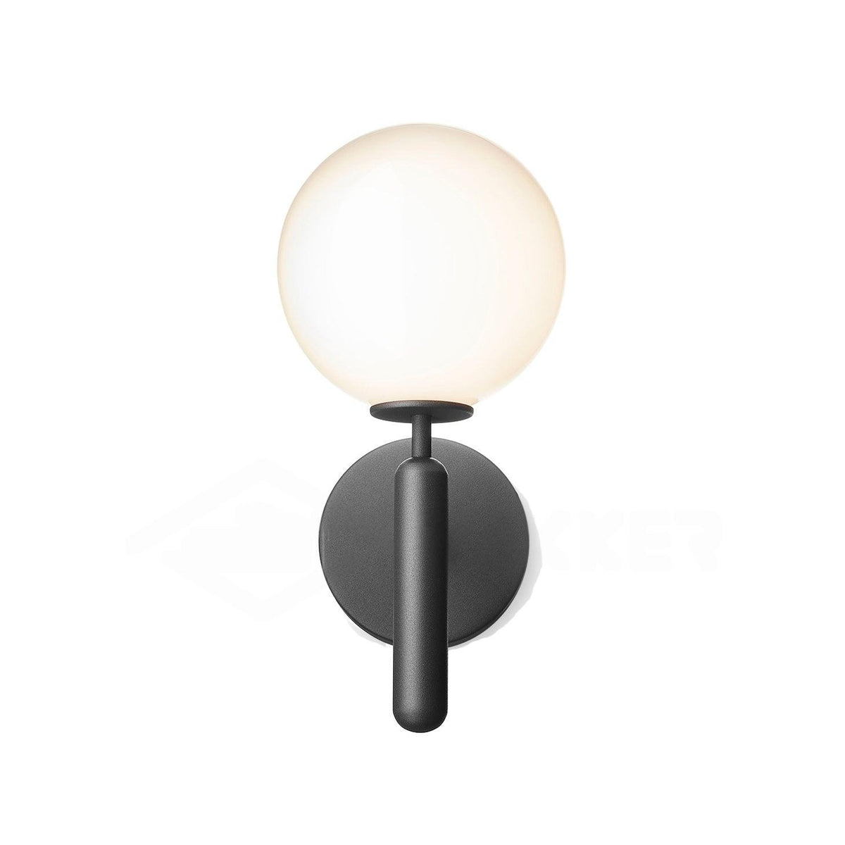 Kynlo Wandleuchte Mit Stecker Transparent Optisches Glas Kugel Nordisch Minimalistisch für Schlafzimmer