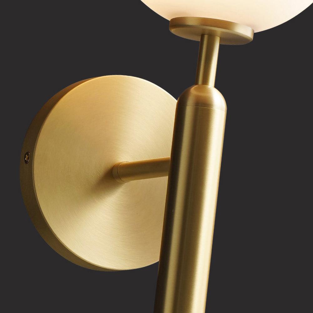 Kynlo Wandleuchte Mit Stecker Transparent Optisches Glas Kugel Nordisch Minimalistisch für Schlafzimmer