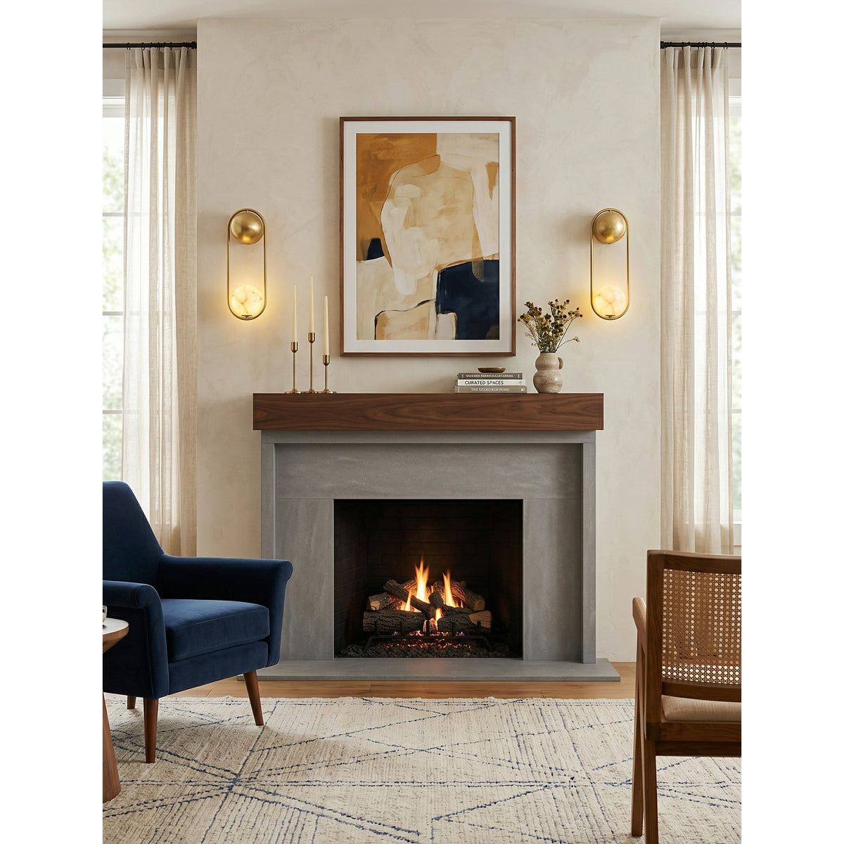 Arvior Alabaster Wandleuchte