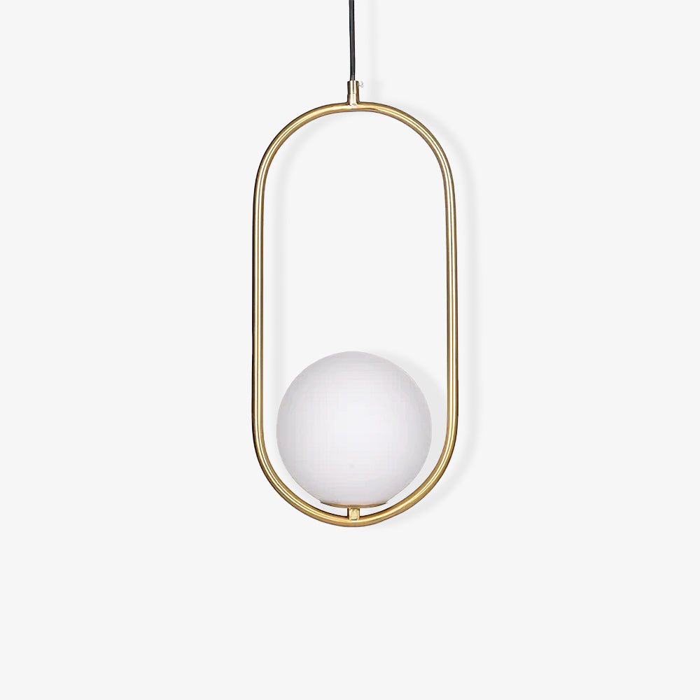 Orieria Pendelleuchte aus Messing im modernen Ringdesign