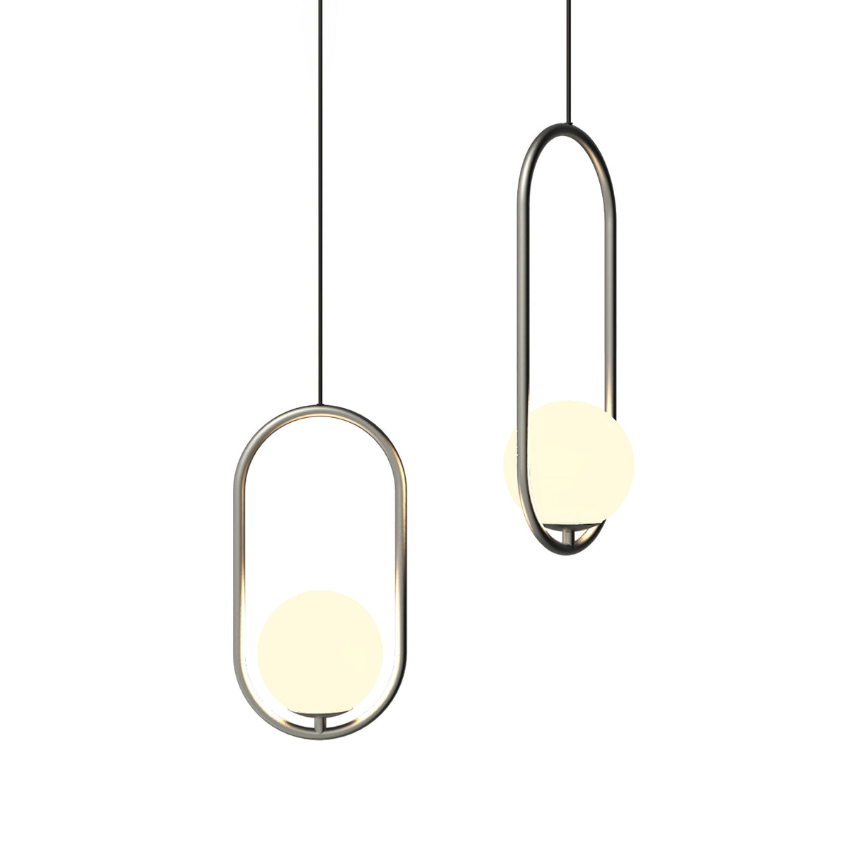 Orieria Pendelleuchte aus Messing im modernen Ringdesign